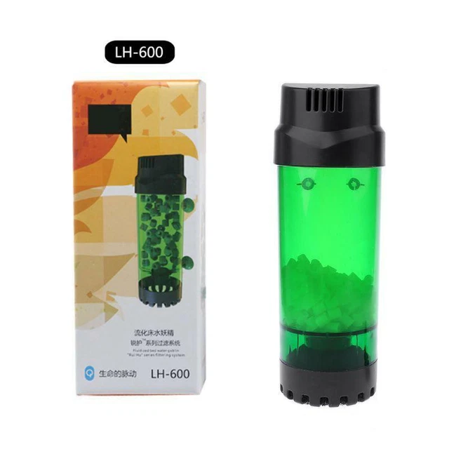 Aquarium Fluidized Moving Bed Filter Bubble Bio Media Filter Tank With Sucker