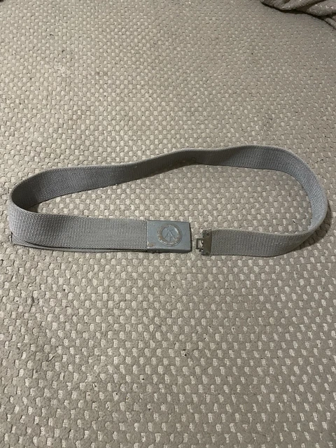 1980s Genuine East German Army Belt & Buckle Grey 110cm Long 44 DDR NVA Cold War Adjustable