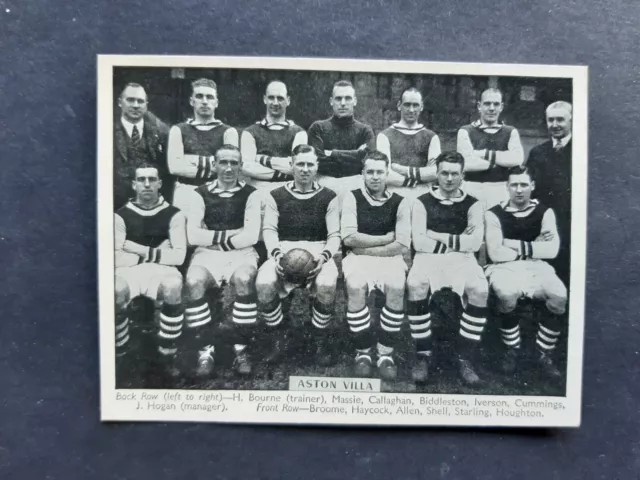 Amalgamated Press Prominent Football Teams - Aston Villa
