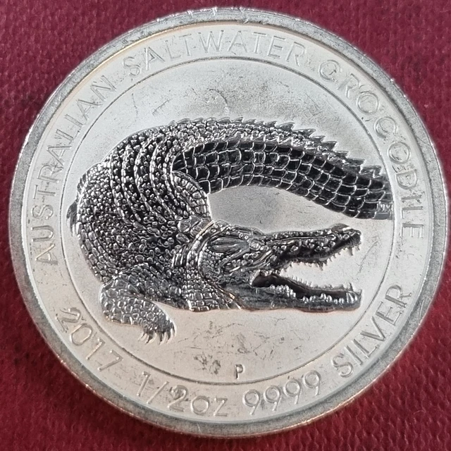 2017 1/2oz 9999 Silver 50 Cents Austalian Saltwater Crocodile PROOF #67027