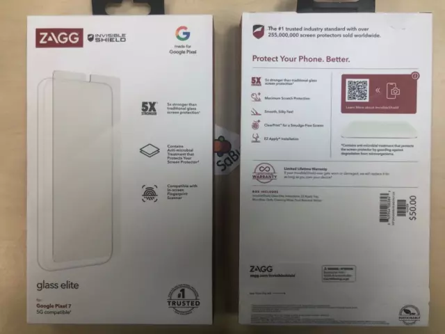 Zagg Invisible Shield Glass Elite Screen Protector for Google Pixel 7