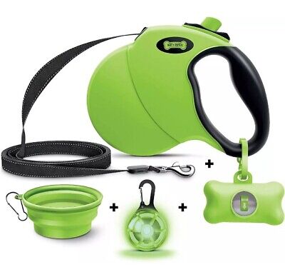Ruff 'N Ruffus 360° Retractable Dog Leash With Free Waste Bag Dispenser For Pets