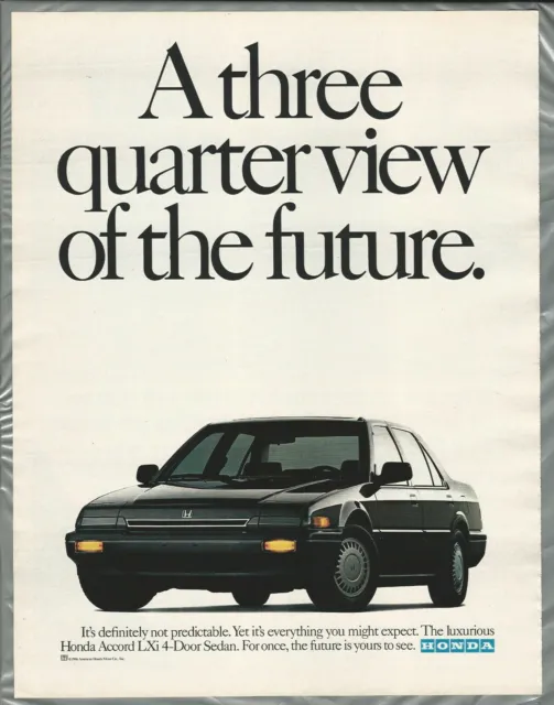 1986 HONDA ACCORD advertisement, Honda ad, Accord LXi sedan