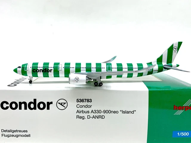 Avion Miniature Condor Airbus A330-900neo - Échelle 1:200 - Modèle Collection Avec Support