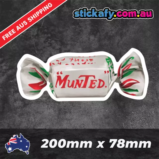 Munted Minties Sticker - Funny Laptop Car Window Bumper JDM 4x4 decal 4wd