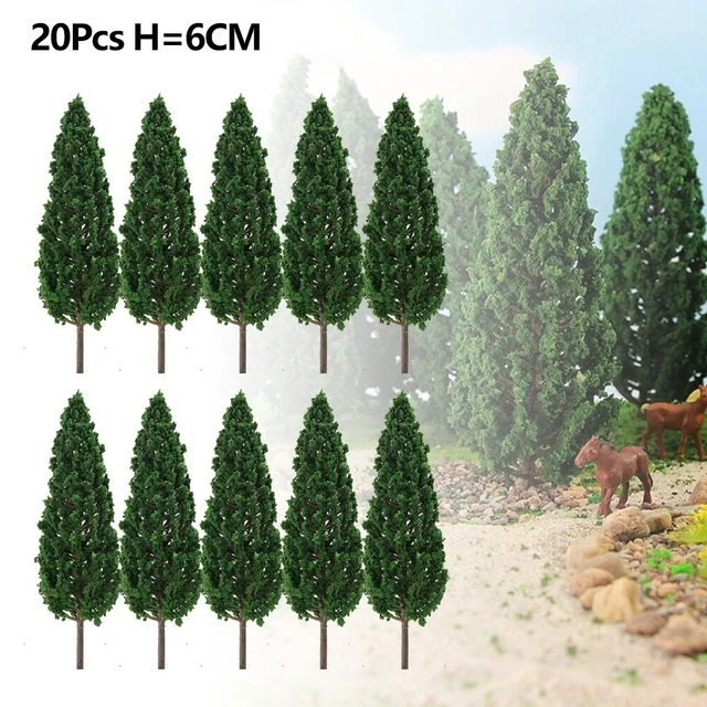 Mini arbre miniature en plastique, modèle architectural de 3 à 14 cm