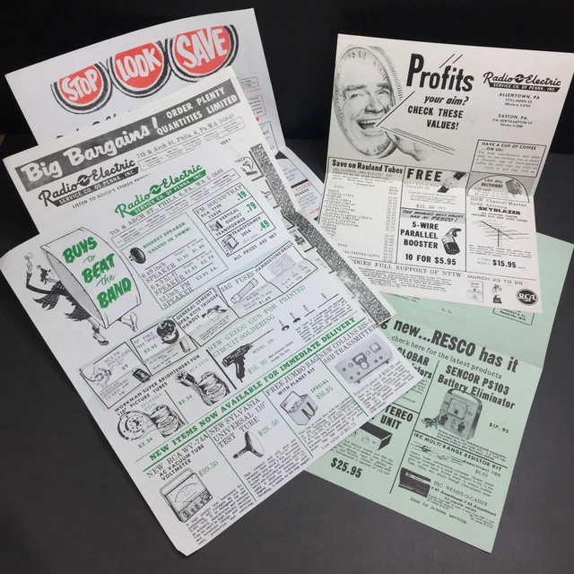 Vintage Radio Electric Service Co Penna Philadelphia PA 7th Arch Advertising Ads