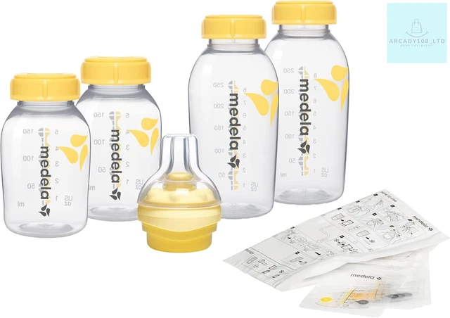 MEDELA STORE AND Feed Set - Breast Milk Storage bottles, Calma Teat ...
