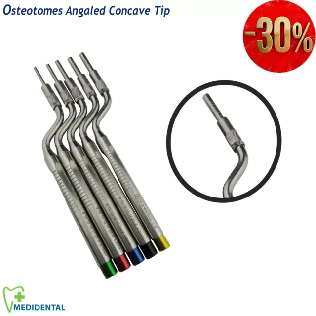Osteotomes Sinus Lift Offset Concave Tip for surgery Dental Implant instruments