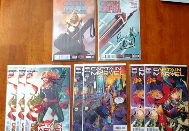 CAPTAIN MARVEL Carol Danvers LOT of 9 Marvel Comics Carol Corps