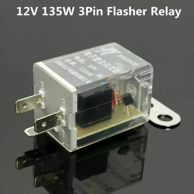 12V 3Pin 135W Car LED Light Flasher Relay Turn Signal Rate Control Blinker Relay