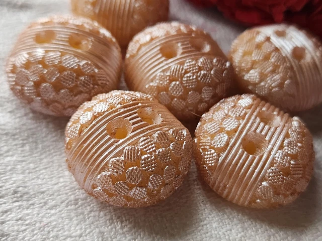 Bouton Rond à Fleurs En Résine Orange Semi Transparent