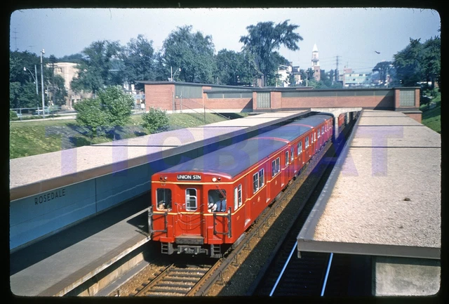TORONTO SUBWAY SLIDE: TTC GLOUCESTER TRAIN YONGE LINE (1950s ORIGINAL)