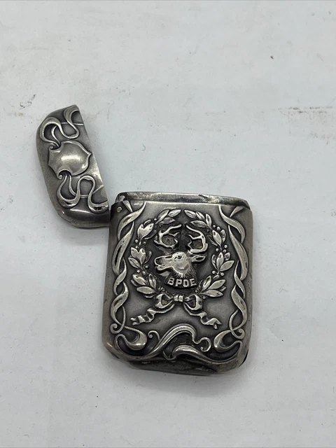 Match Case Sterling Silver Beautifully Etched Designed 31 Grams