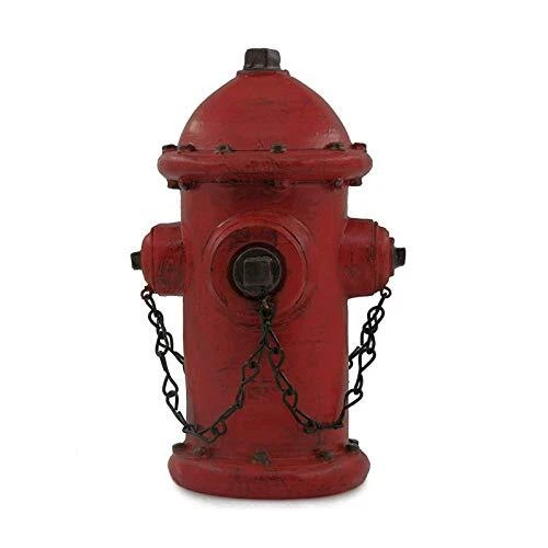 Resin Fire Hydrant Statue Decor 6" Tall - Small