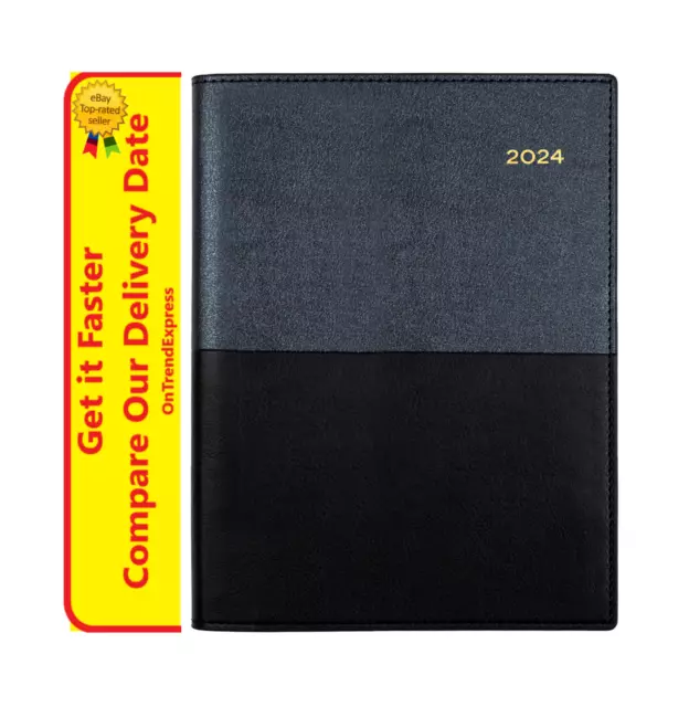 2024 Diary Collins Vanessa A5 Day to Page Black 185.V99