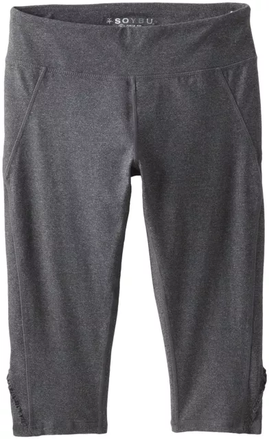 Soybu Damen Hose Caprihose Killer Caboose, Charcoal Grau, M,