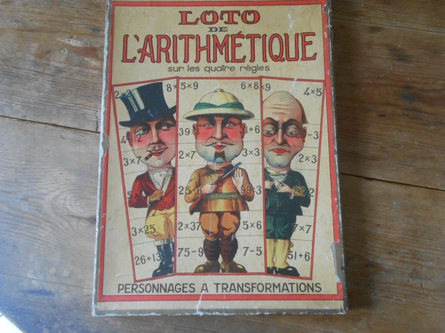 Loto Comique Ancien – 10 Cartons Illustrés Par Jannin – Éditeur Narçon – Jeu De Société XIXe