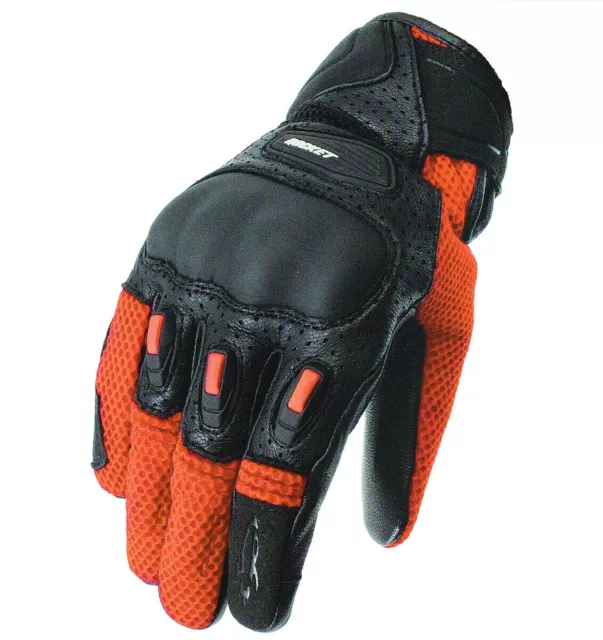 Joe Rocket Dayride Mens Leather Motorcycle Gloves Black/Orange