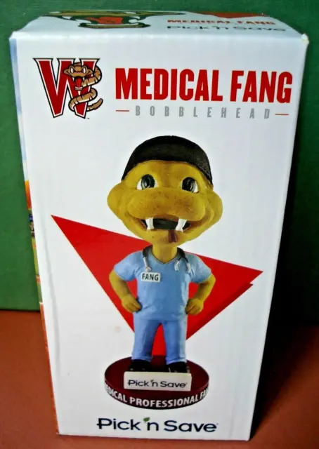 Medical Professional Fang Bobblehead Timber Rattlers SGA 5/9/2021 MLB Mascot WOW
