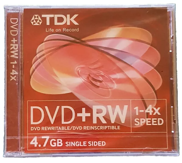 TDK 6 x DVD+RW - 120min VIDEO/DATA - 4.7GB - 4x - NEUFS