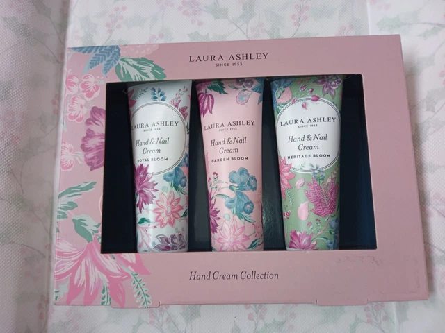 Laura Ashley Hand & Nail Cream Collection Royal, Garden & Heritage Bloom in scatola