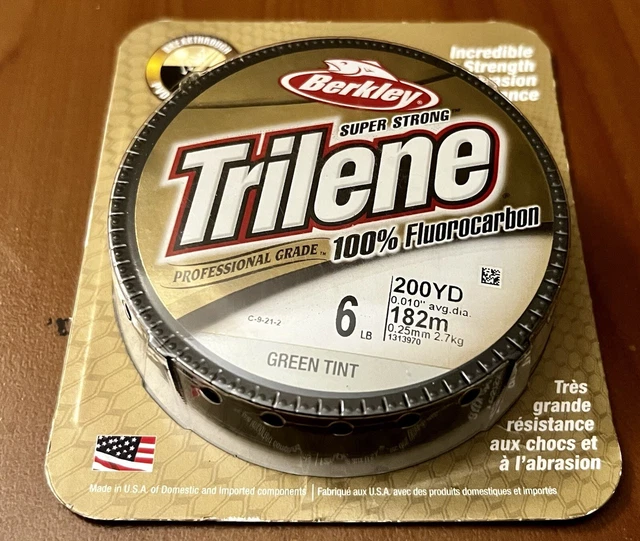 1 Berkley Trilene 100% Fluorocarbon #6 LB 200 YDS Fishing Line GREEN TINT