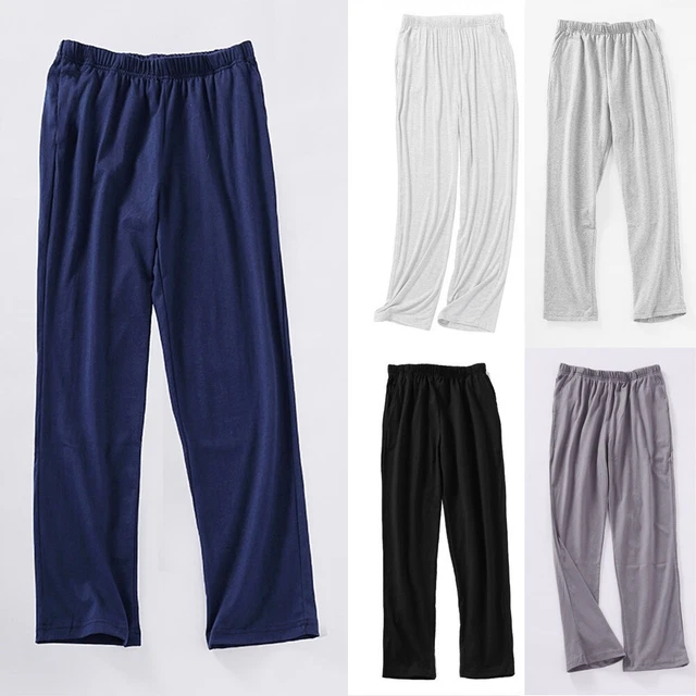 Summer Mens Casual Cotton Linen Loose Trousers  Baggy Beach Yoga Pants