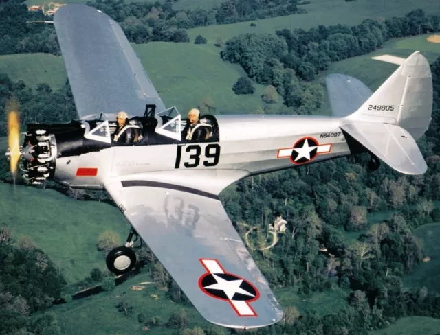 PT-23 Fairchild USA Trainer Airplane PT23 Mahogany Kiln Dry Wood Model Small New