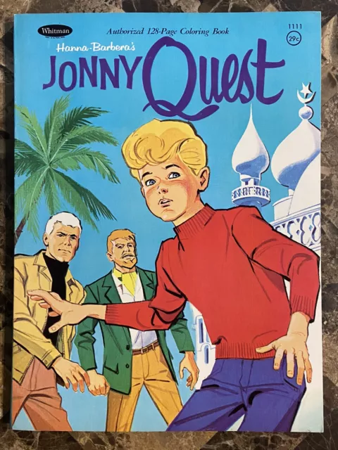Rare 1965 Whitman Jonny Quest Bandit Hanna Barbera Coloring Book New Unused Vf