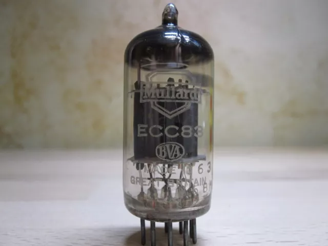 ECC83 Tube MULLARD BRITISH 12AX7 valve I63 B6B1 b339 ecc803s e83cc cv4004 m8137