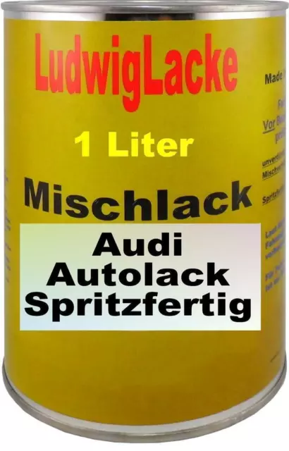 Autolack 1 Liter spritzfertig für Audi Casablancaweiss LY9G TopPreis