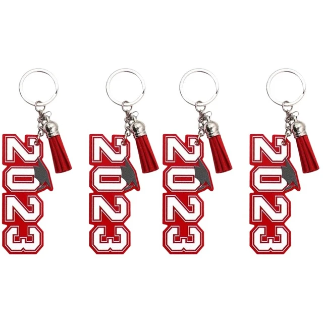 4 pièces porte-clés acrylique porte-clés 2023 cadeau de fin d'études porte-clés