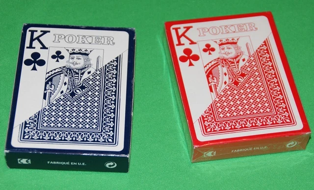 LM$ Cartes de Poker en Plastique avec Carte de Coupe Incluse - [2 x] Jeux  de 54