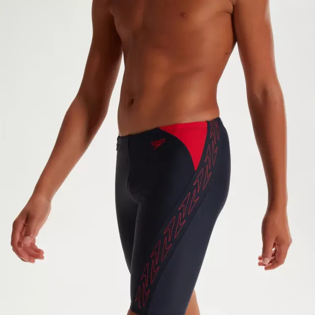 Pantaloncini costume da nuoto Speedo Boy's Hyperboom Splice Jammer nuovi con etichette