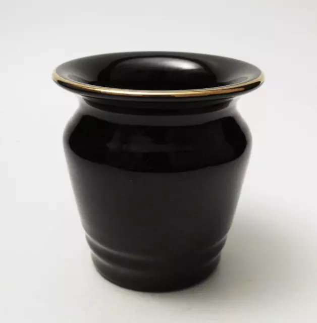 Vintage Wembley Ware Australian Pottery Vase Black Signed Art Deco