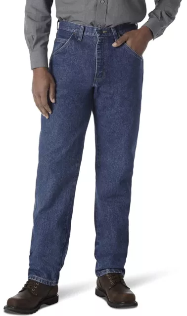 WRANGLER RIGGS WORKWEAR Men's Flame Resistant Relaxed Fit Jeans Blue ...