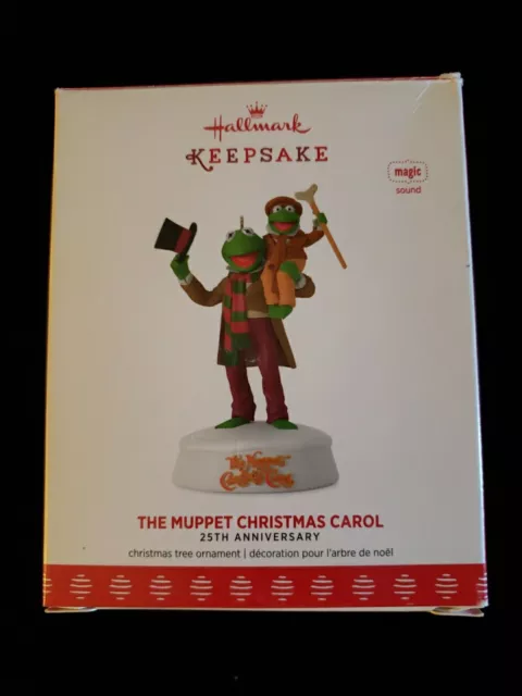 Hallmark 2017 The Muppets A Christmas Carol 25th Kermit MAGIC Ornament w/Sound