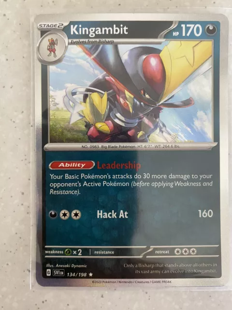 Kingambit 134/198 * SCARLET & VIOLET ENGLISH * ULTRA RARE HOLO POKEMON CARD  TCG