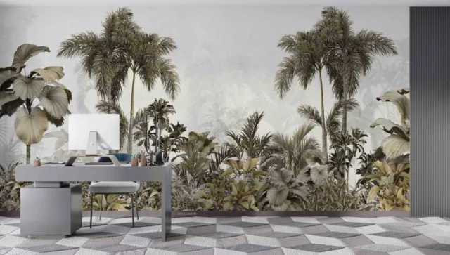 3D Tropical Jungle Palm Tree Wallpaper Wall Mural Peel and Stick Wallpaper 204