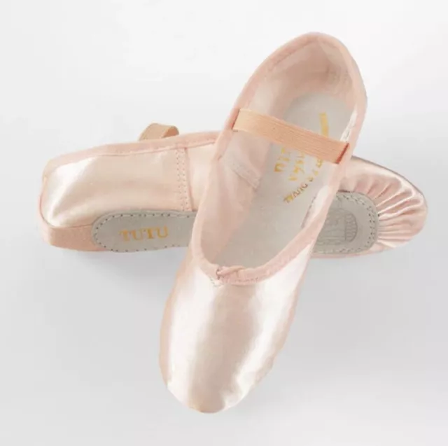 Sansha Tutu, Kids Size 7 Full Sole Pink Ballet Shoes