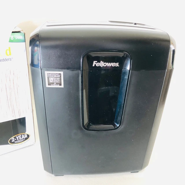 Fellowes 8C Paper Shredder Personal Home Office 8 Sheet Cross Cut Return Tested