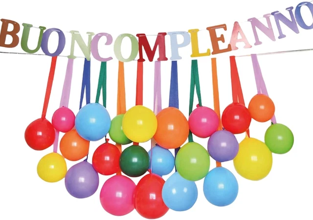 Kit Decorazione Compleanno - Striscione 110x180 Cm + 20 Palloncini - Foto 8