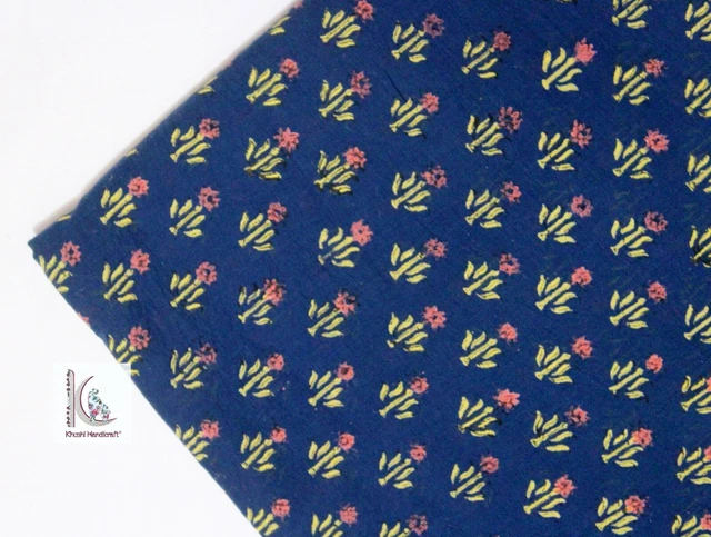 Estampado Floral Algodón Confección Tela Indio Decorativo Costura Craft Por 4.6m