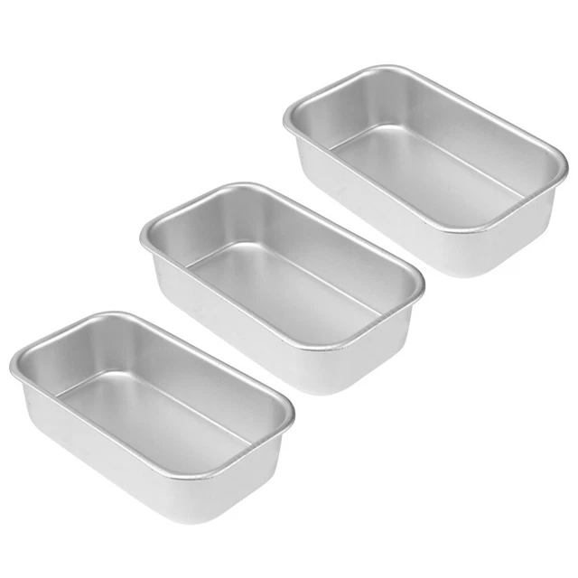 3 Pcs Padella Per Polpettone Teglie Quadrate Cupcake Pane Abbrustolito
