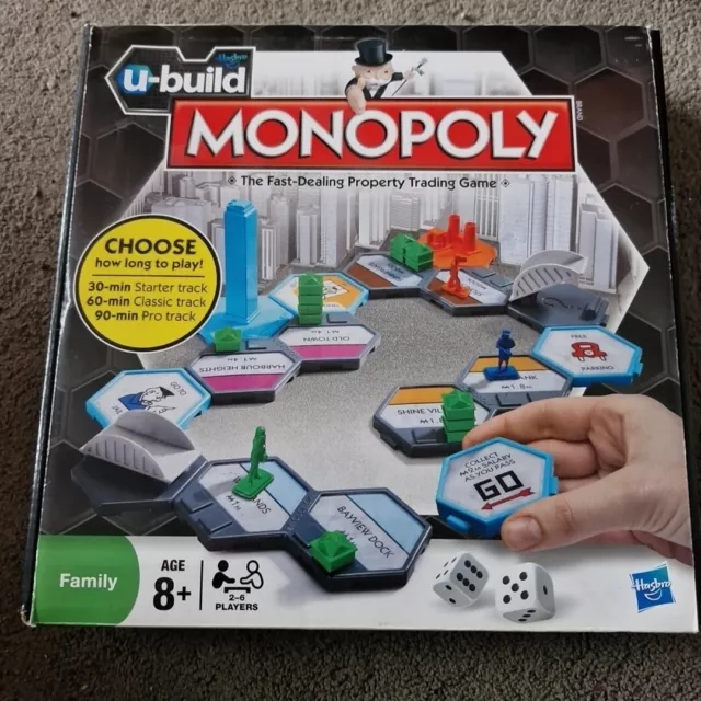 Monopoly U-Build Board Game by Hasbro 2010 Family Board Game - (8yrs+)  Complete