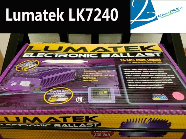 NEW Lumatek LK7240 Electronic Ballast 750 Watt 240 Volt by Hydrofarm Open Box