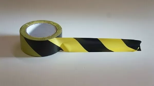 Yellow/Black Adhesive Hazard Tape 50mm x 33m