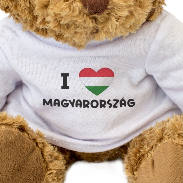 NEUF I Love Magyarország Drapeau Ours en Peluche Mignon Hongrie