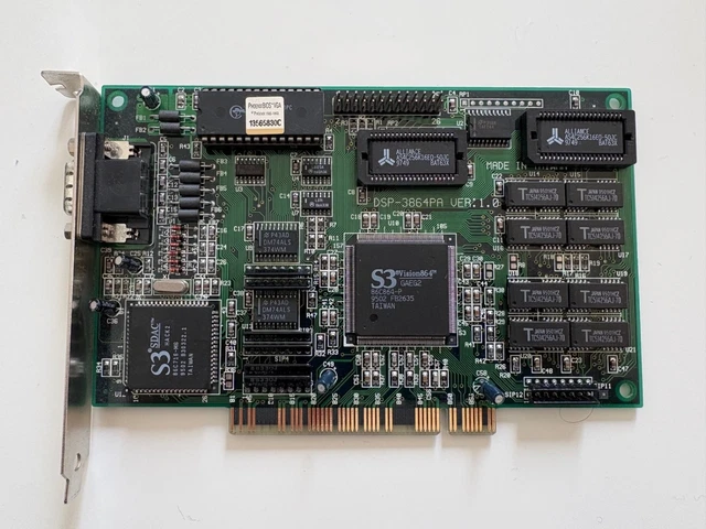 Vintage S3 Trio Virge DX PCI VP375 graphics card for retro PC